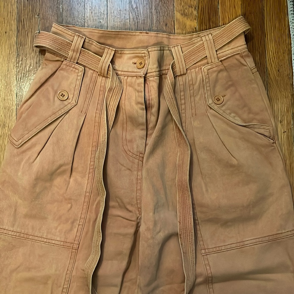 Moon River Orange cargo pants from anthropologie size small